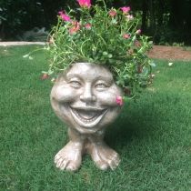 Aunt Minnie Muggly 12" Indoor/Outdoor Planter - Stone Wash
