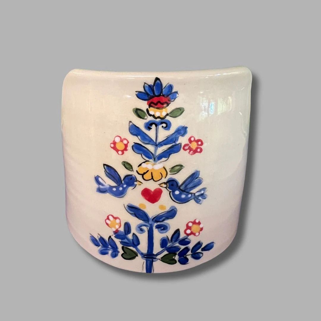 HAND PAINTED PHONE &amp; TABLET HOLDER, Style: SCANDINAVIAN FOLK