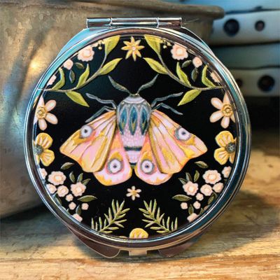 TRINKET / PILL BOX BLACK MOTH