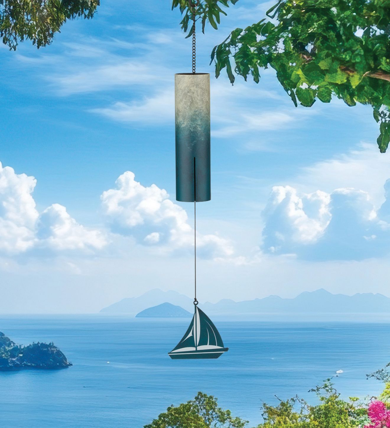 Shoreline Wind Bell 2" - Sail Boat