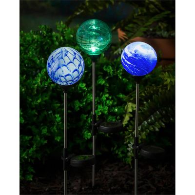 Solar Glass Garden Stake