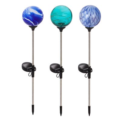 Solar Glass Garden Stake