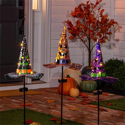Solar Witch Hat Garden Stake