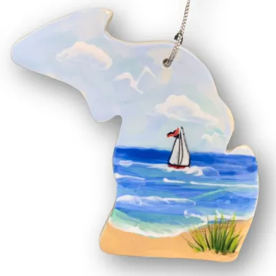 MICHIGAN ORNAMENT SAILBOAT