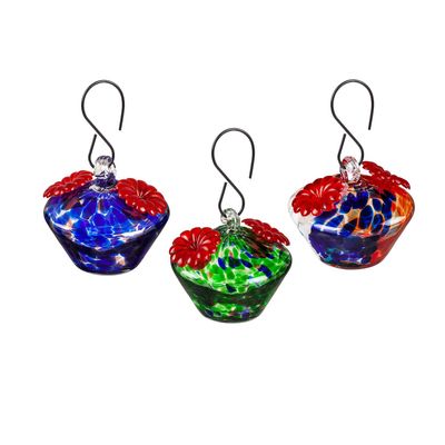 COTTAGE GARDEN BIRD FEEDER - ART GLASS