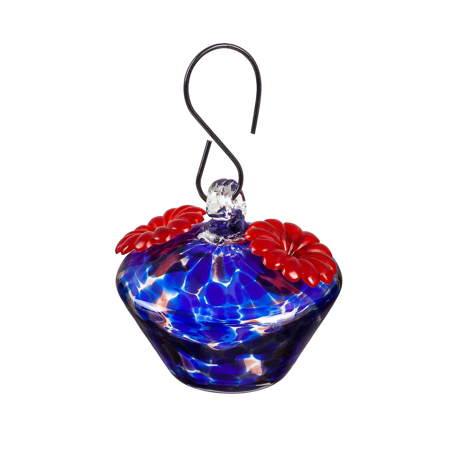 COTTAGE GARDEN BIRD FEEDER - ART GLASS, Color: BLUE