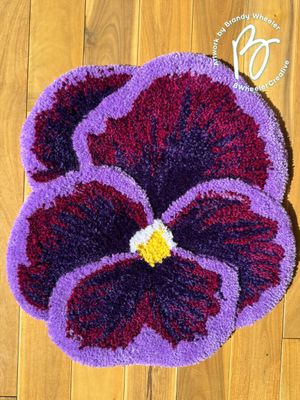 Pansy Pal Tufted Rug Wall Hanging
