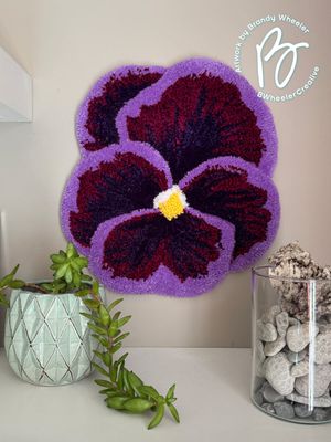 Pansy Pal Tufted Rug Wall Hanging
