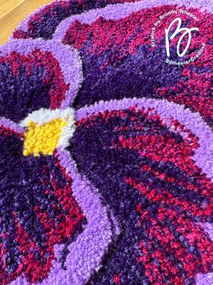 Pansy Pal Tufted Rug Wall Hanging
