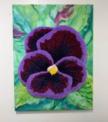 Pansy Pal Tufted Rug Wall Hanging