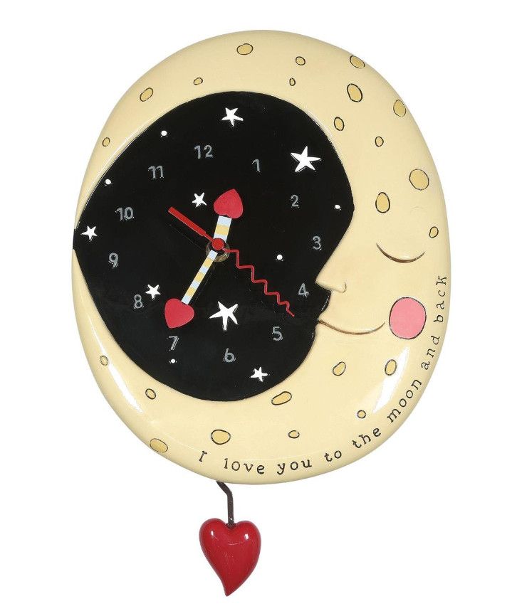CLOCK - MOON AND BACK