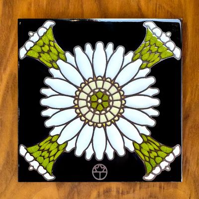 6X6 TILE - WIL TAYLOR SAGUARO CACTUS BLOOM