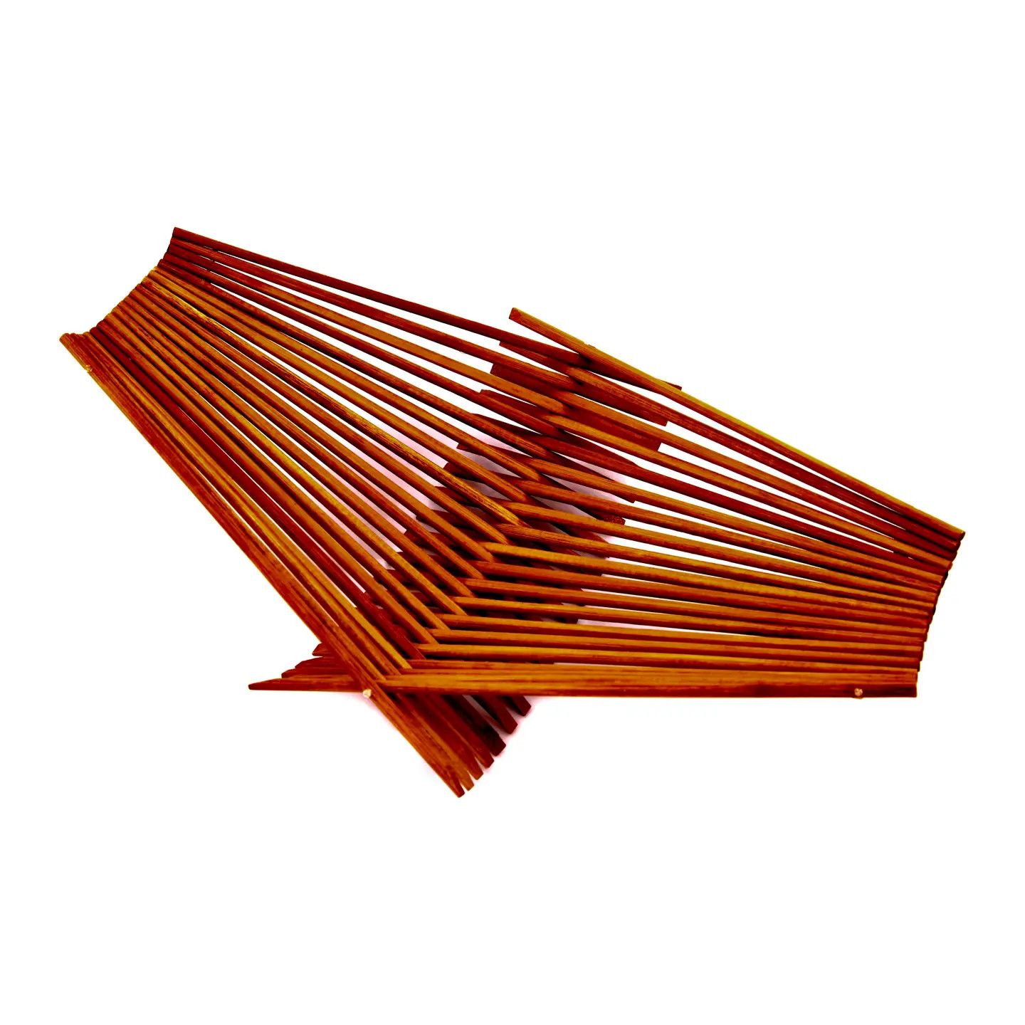 CHOPSTICK FOLDING BASKET - 20 PAIRS, Color: DARK TEA STAINED
