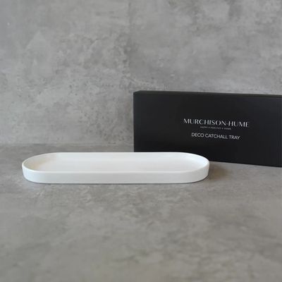 Murchison-Hume Deco Oval Catchall Tray Large - White