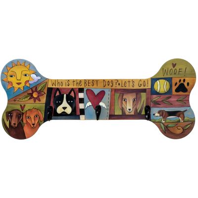 DOG LEASH RACK - "FUREVER FRIENDS"