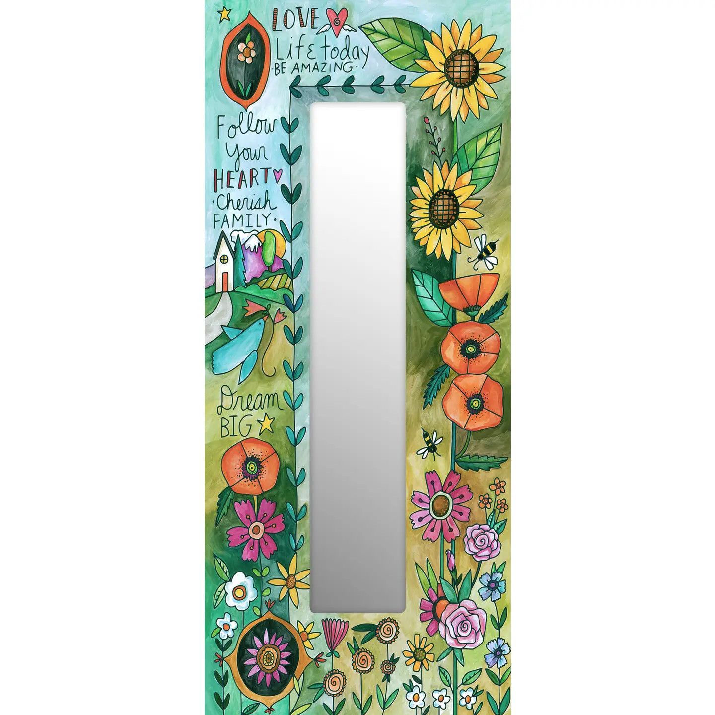 "BLOSSOM" | RECTANGLE WALL MIRROR 12" x 28"