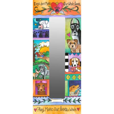 "A DOG'S WORLD" | RECTANGLE WALL MIRROR 12" x 28"