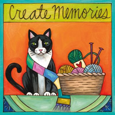 Tuxedo Cat Wall Plaque 9x9 | "Eddie" | Create Memories