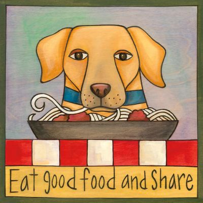 Yellow Lab Dog Wall Plaque 9x9 | "Gus"