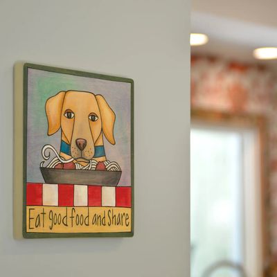 Yellow Lab Dog Wall Plaque 9x9 | "Gus"