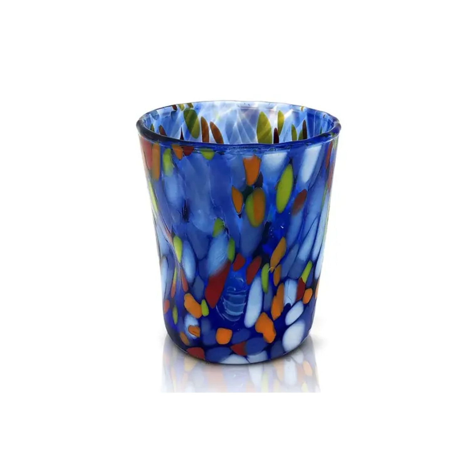 Classic Liqueur Murano Shot Glass - Made in Italy , Color: Dark Blue Multi