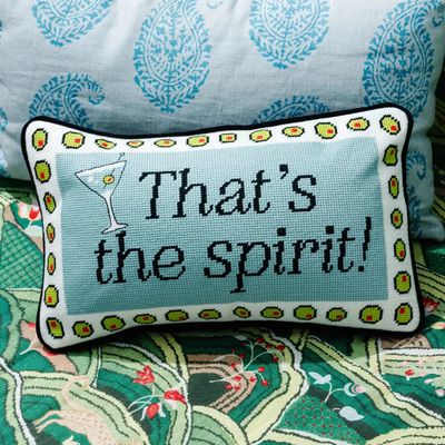 That's the Spirit Needlepoint Pillow