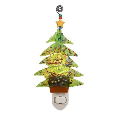GLASS ART NIGHTLIGHT  TREE