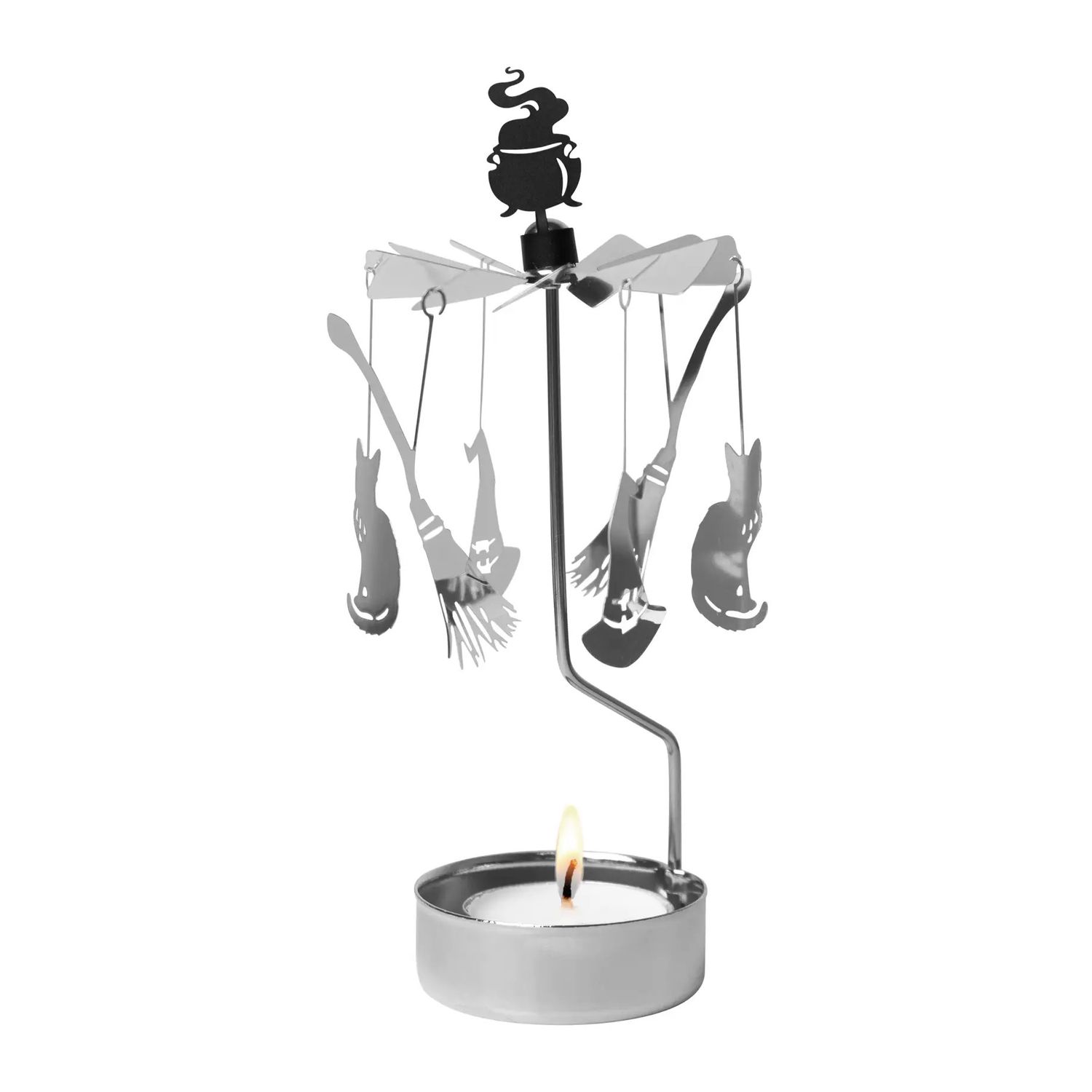 Rotary Candleholder, Hocus Pocus Silver