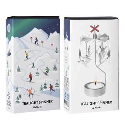 Rotary Candleholder, Up North Silver