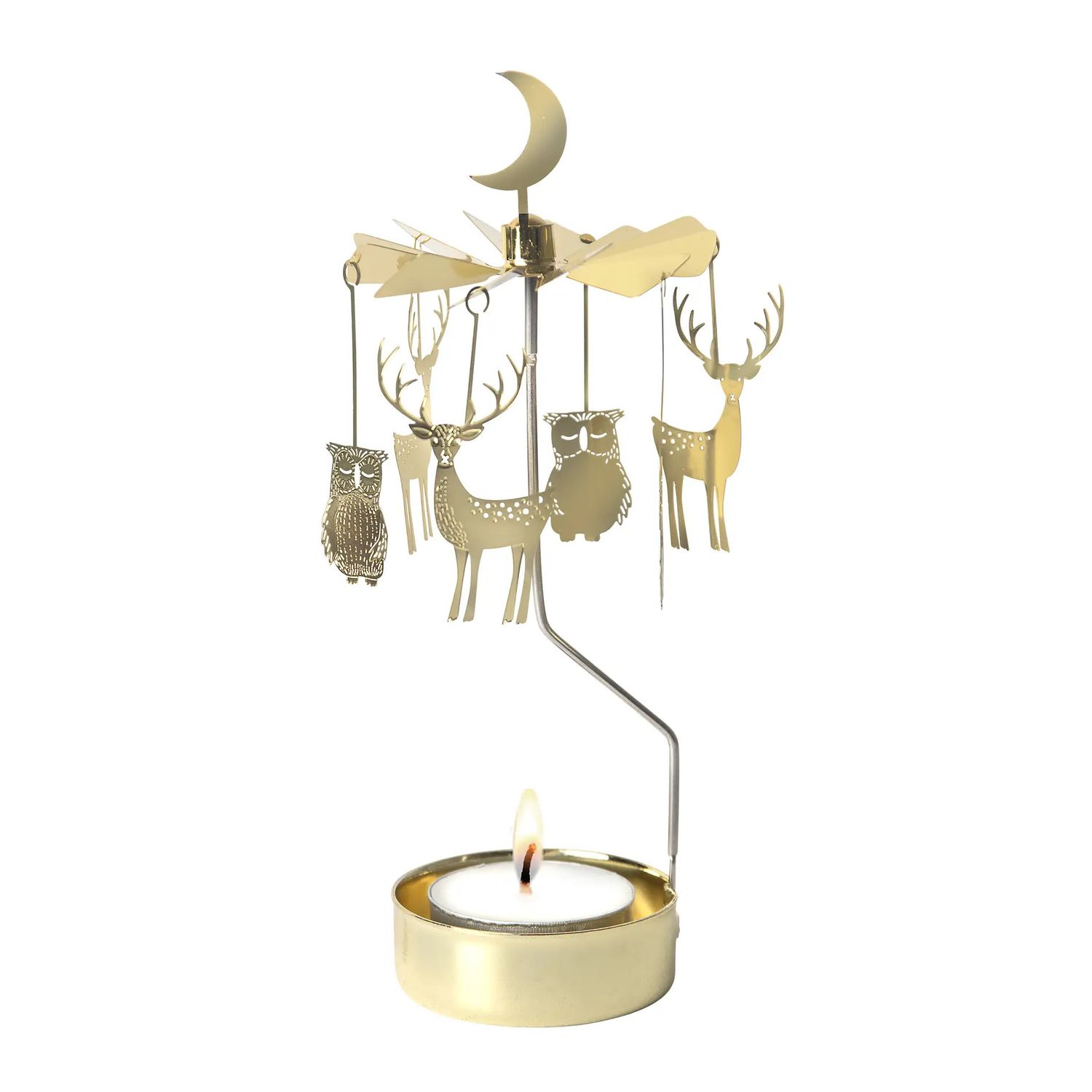 Rotary Candleholder, Winter Night Gold