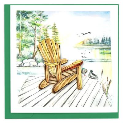Adirondack Lake Quilled Greeting Card
