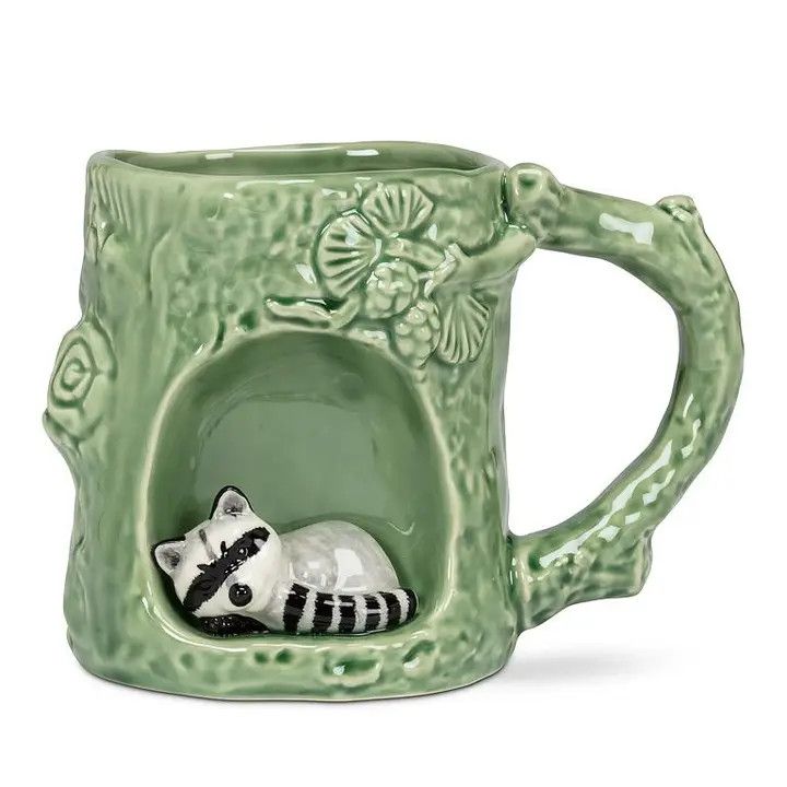 Raccoon - Nature Inspired Mug with Alcove-4"H
