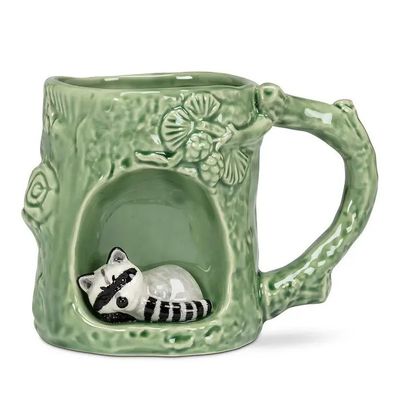 Raccoon - Nature Inspired Mug with Alcove-4"H