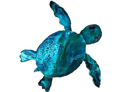 Tin Roof Turtle - Small (13x11) BLUE/GREEN