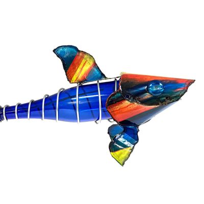 Hanging Wine Bottle Fish RAINBOW