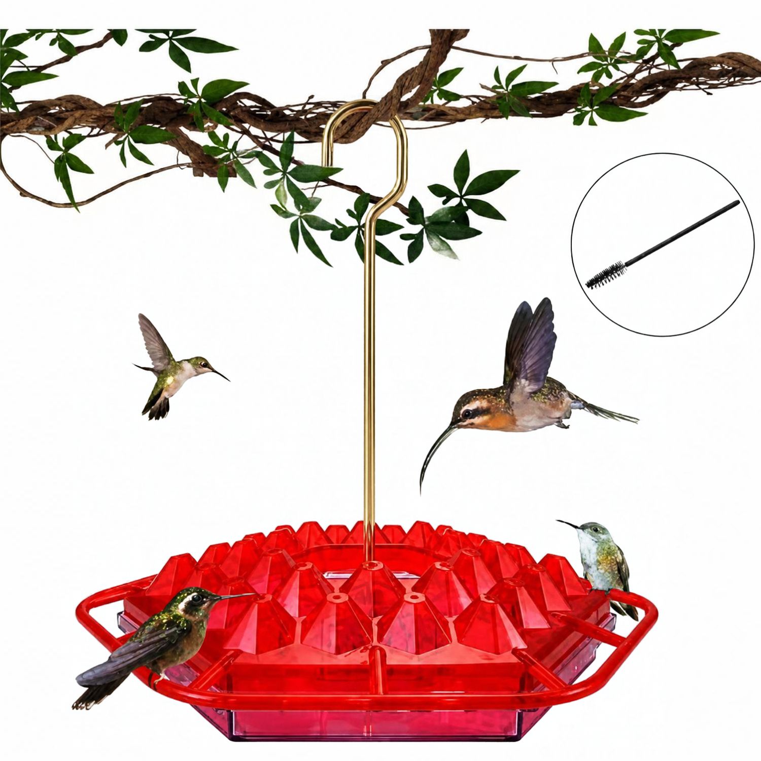 Hummingbird Feeder - the 2 Pack Double - Durable Acrylic