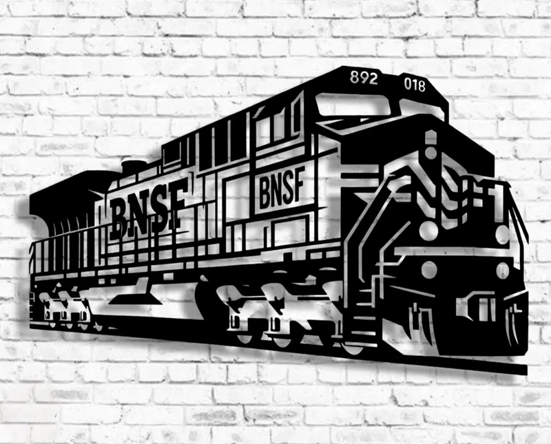 Train Hanging Metal Wall Art Home Décor