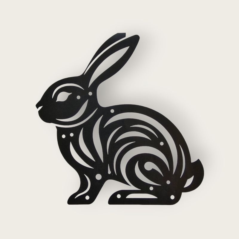 Metal Bunny Hanging Wall Decor