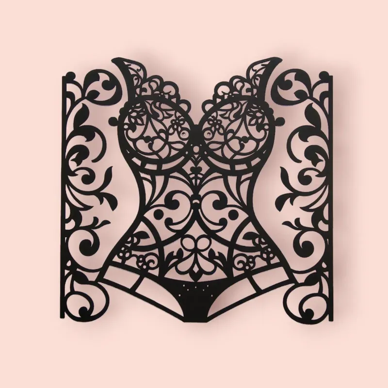 Elegant Lingerie Wall Hanging Metal Boutique Decor