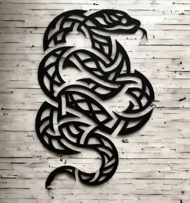 Snake Metal Wall Hanging Decor