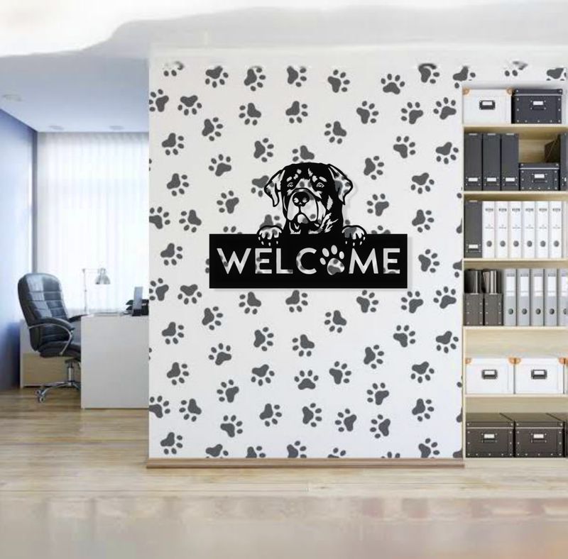 Metal Wall Hanging Labrador Dog Decor Wall Art, 18" x 9", BLK