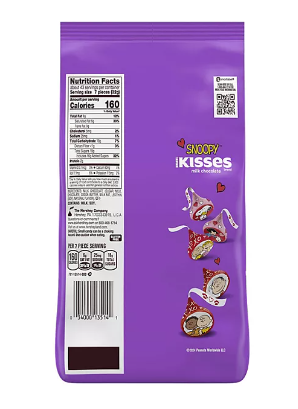 HERSHEY'S KISSES Milk Chocolate Snoopy™ and Friends, Valentine's