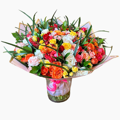 Bouquet mix of 100 spray roses