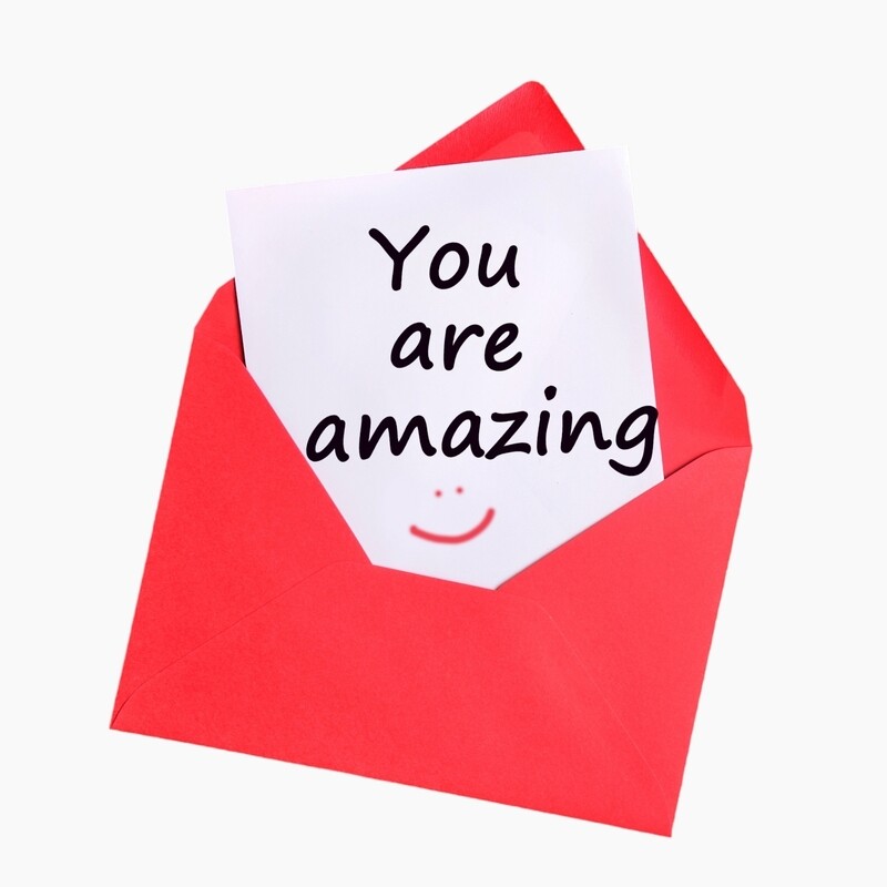 Postcard in an envelope