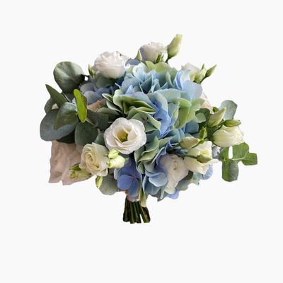 Wedding bouquet with Hydrangea and Eustoma