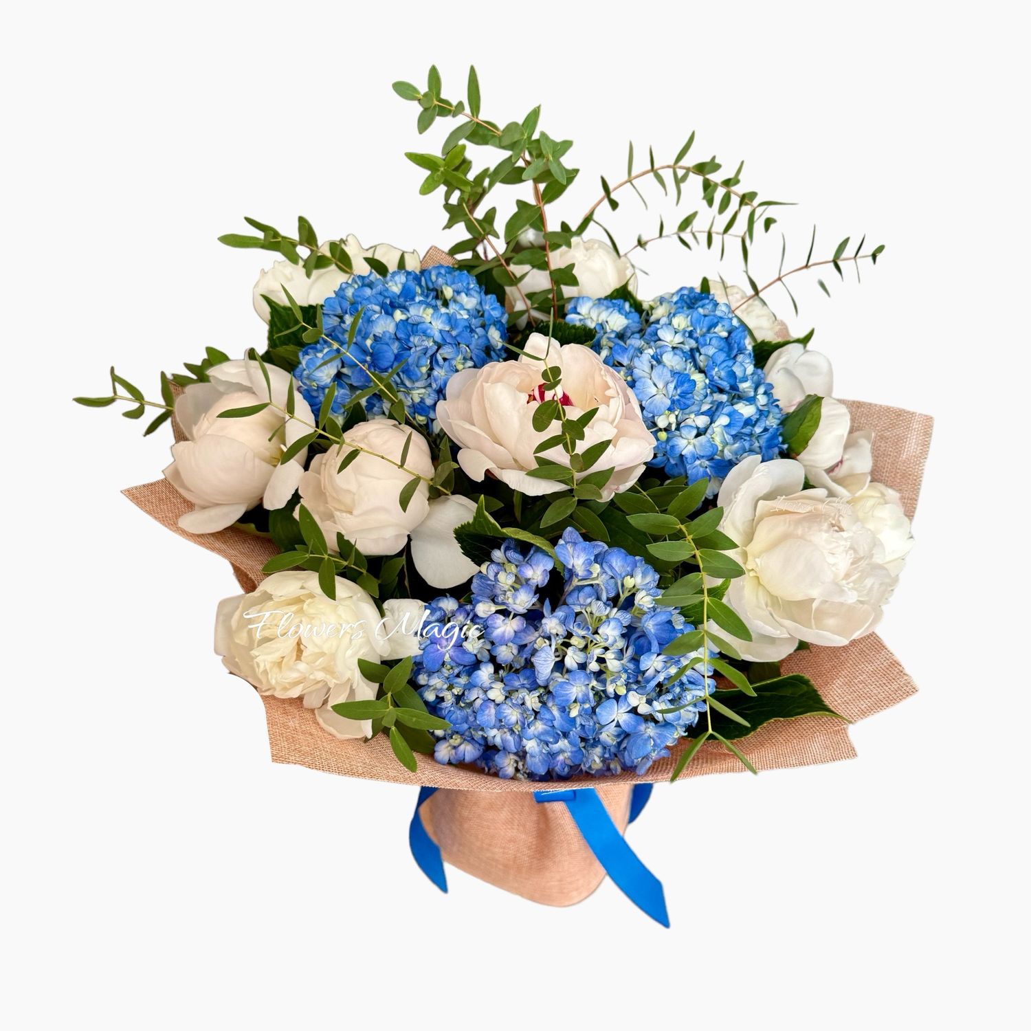 Bouquet with Peonies and Hydrangeas