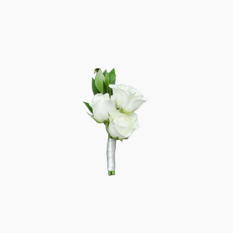 Boutonniere with white rose