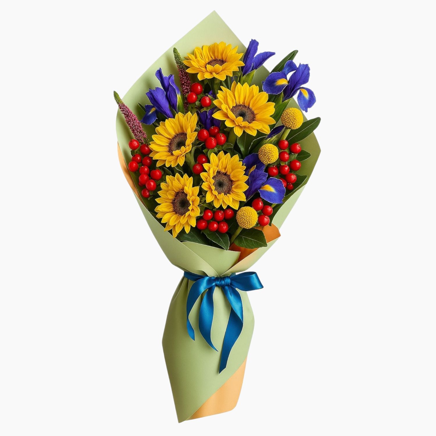Bouquet with Sunflower and Veronica 