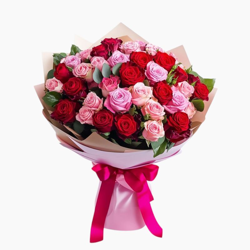 Bouquet of pink spray roses 2