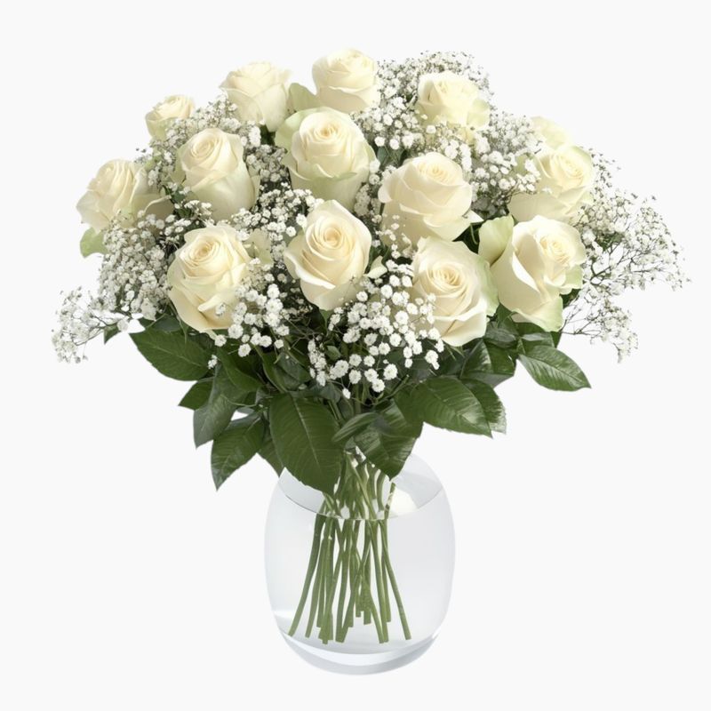 Bouquet of white roses